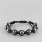 Black Hematite Shamballa Bracelet for Unisex