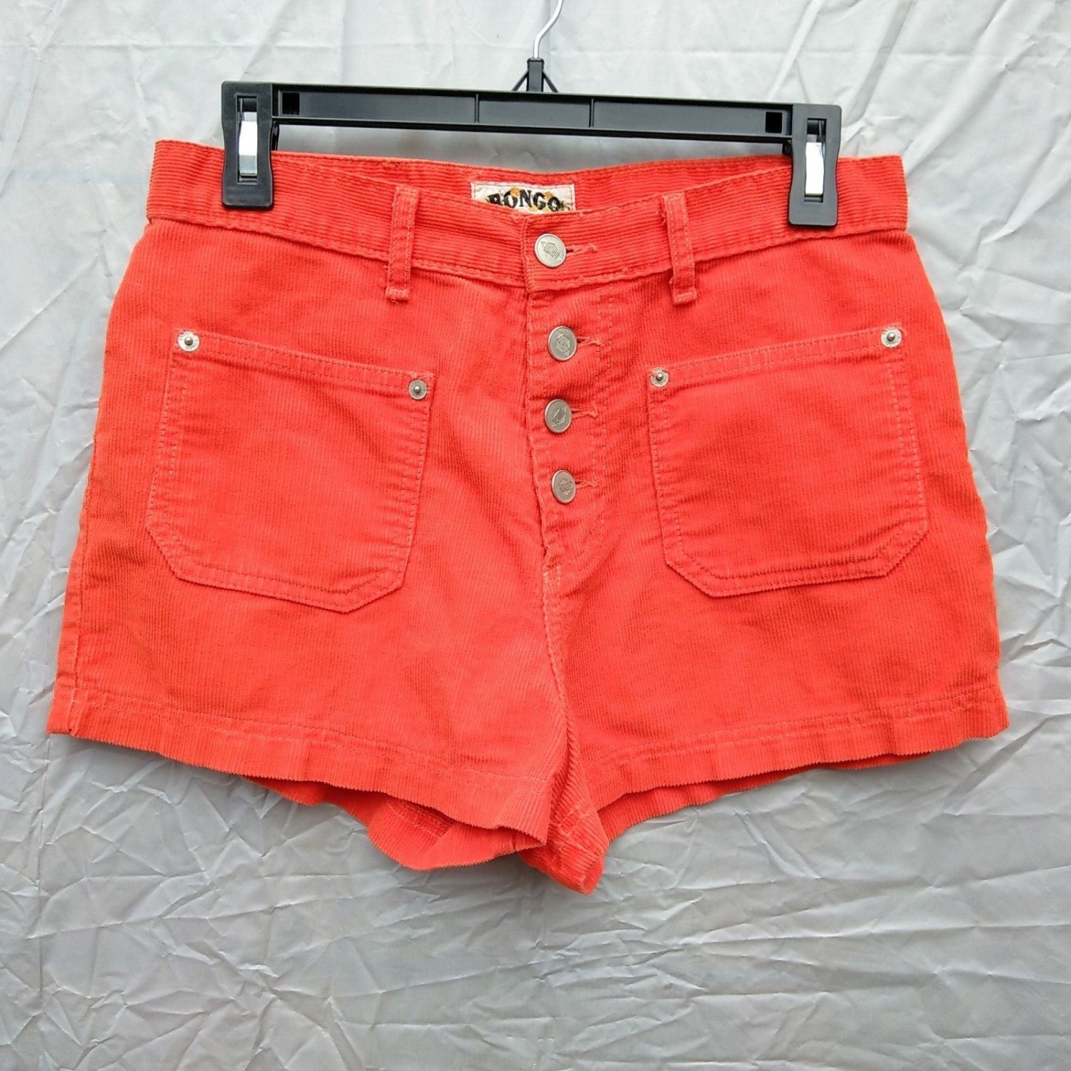 Vintage Bongo High Rise Women's Short Shorts Waist is 29 inches Orange ...