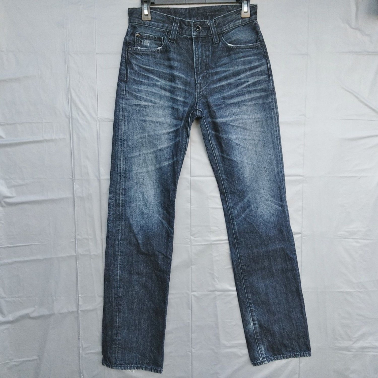Uniqlo Regular Fit Straight Leg Men's Jeans Size 28 X 33 Distressed