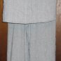 Black/White Blouse Pants Tiny Checkered Print Top Pantsuit 2 Pc Medium