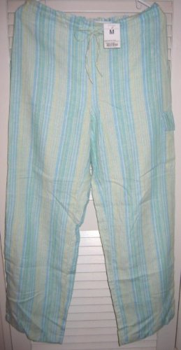 Blue/Green/Yellow Thin Stripe Pants Medium