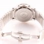 KC Simulated Diamond Chronograph Luxurious Silver Steel Watch CZ & Gift/Storage Box