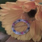 Vintage LaMode .925 Sterling Silver Oval Pink Blue Flowers Hand Painted Enamel Guilloché Brooch Pin