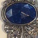 Exquisite Vintage Select Diamonds & Gems Platinum Sterlg Silver Blue Lapis Lazuli Marcasite Earrings