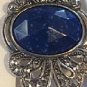Exquisite Vintage Select Diamonds & Gems Platinum Sterlg Silver Blue Lapis Lazuli Marcasite Earrings
