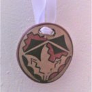 Vintage Indian Native American Navajo Red Black Hand Painting Wall Hanging Plaque Ceramic Artwork