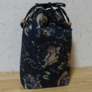 Japanese kimono Kinchaku Drawstring purse Handmade FUJIN RAIJIN NEW