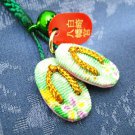 JAPANESE OMAMORI Good luck charm SHIRASAKI Shrine Health Japanese sandals GREEN