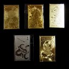 Japanese OMAMORIA Amulet card 5SET DORAGON Snake Four God Acala Rāgarāja love