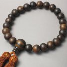 Japanese Rosary NENJU JUZU Buddhist Striped ebony Made in Japan prayer beads New