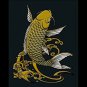 Japanese Makie Mobile Phone Stickers Carp and waves Made in Japan