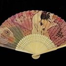 Japanes Kimono sense Fan Wind Folding #074 Ukioe UTAMARO Woman Paper KAWAII