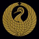 Japanese Makie Mobile Phone Stickers KAMON TURUMARU Crane Made in Japan