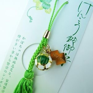 JAPANESE OMAMORI Amulet SHIRASAKI Shrine Health Better luck bell Gourd ...