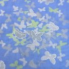 Japanese kimono Nihon Gauze Tenugui Towel BUTTERFLY BLUE MADE IN JAPAN