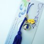 JAPANESE OMAMORI Amulet SHIRASAKI Shrine Health Better luck bell Gourd DARK BLUE