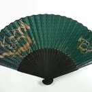 Japanes Kimono sense Fan Wind Folding #001 DRAGON GREEN Tattoo