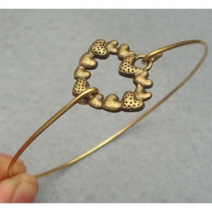 Heart Bangle Bracelet Style 6