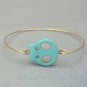Turquoise Skull Bangle Bracelet