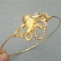 Golden Octopus Bangle Bracelet