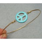 Turquoise Peace Bangle Bracelet