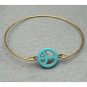 Turquoise Peace Bangle Bracelet