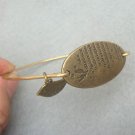 Bird and Poem Bangle Bracelet