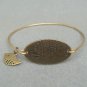 Bird and Poem Bangle Bracelet
