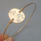 Leo -personalized Zodiac Constellation bangle bracelet - July August Birthday