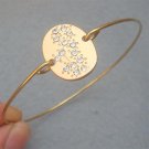 Virgo -personalized Zodiac Constellation bangle bracelet - August September Birthday