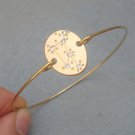 Libra -personalized Zodiac Constellation bangle bracelet - September October Birthday
