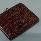 Vintage 60s Change Purse - Vinyl - Small - Goldtone X Clasp - Made in Japan