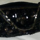 Vintage 30s or 40s Black Sequin and Seed Bead Evening Cocktail  - Purse Made in Belgium