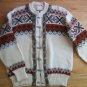Vintage Unisex Sweater Made in Norway Pewter Clasps Medium