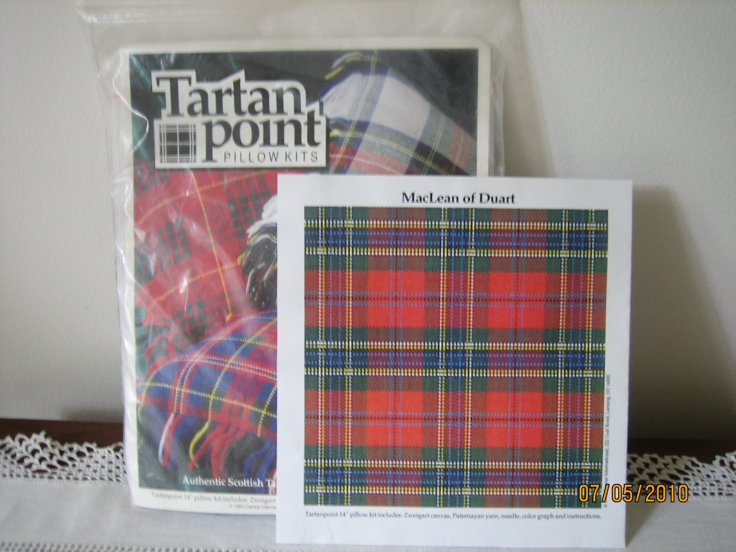 Tartanpoint Tartan Needlepoint Pillow Kit for Clan MacLean
