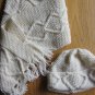 Aran Irish Hand Knit Scarf and Hat