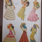 Duplex Nudie Pinup Girlie in Foreign Dress Decals for Glasses 910-B