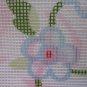 HP Floral Needlepoint Canvas Small Rug or Wall Hanging Free Ship