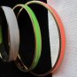 3 J Crew Thin Enameled Bangles Bracelets, White Green Orange