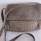 Bottega Veneta Taupe Woven Leather Shoulder Bag 
