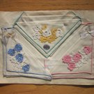 Set 3 Handkerchiefs on Paper