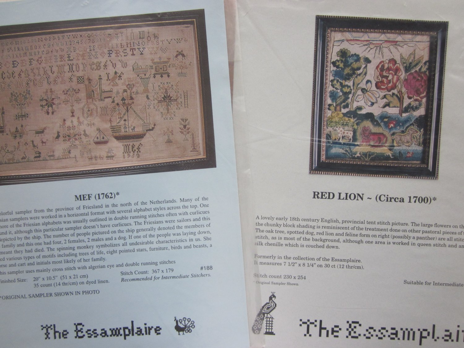 Lot Red Lion Picture and MEF Sampler from The Essamplaire