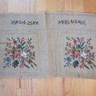 Vintage Needlepoint Purse Canvas with Preworked Floral Design 