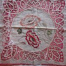 Antique Vintage Needlework Pillow Front, Poppies Design