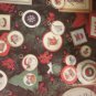 Lot Mary Maxim Wreath Ornaments, Christmas Stitchin' XS Leaflet 197, Aida Fabric Free Ship