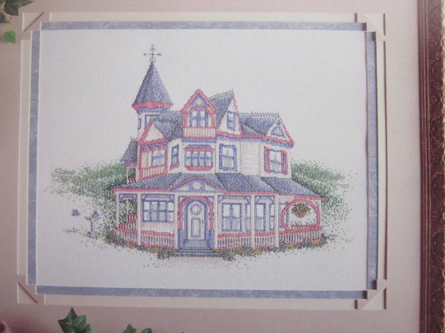2 Cross Stitch Charts: Little Victorian Houses and English Country Cottages And Nob Hill Mansion Kit