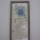 Vintage “Mother” Plaque Framed Motto