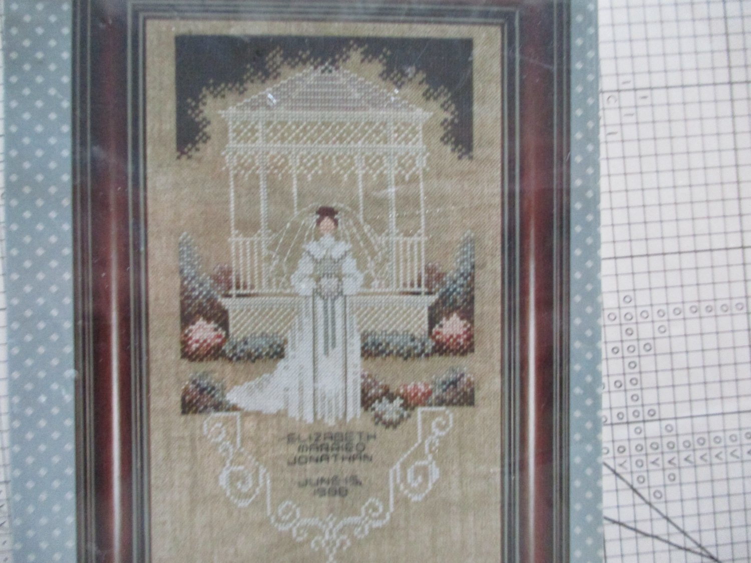 3 Marilyn Leavitt Imblum Cross Stitch Charts: Sampler Baby Garden Bride