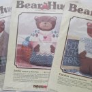 Set of 3 Bear Hugs Dimensions Needlepoint Canvases Chester, Emma, Theodore