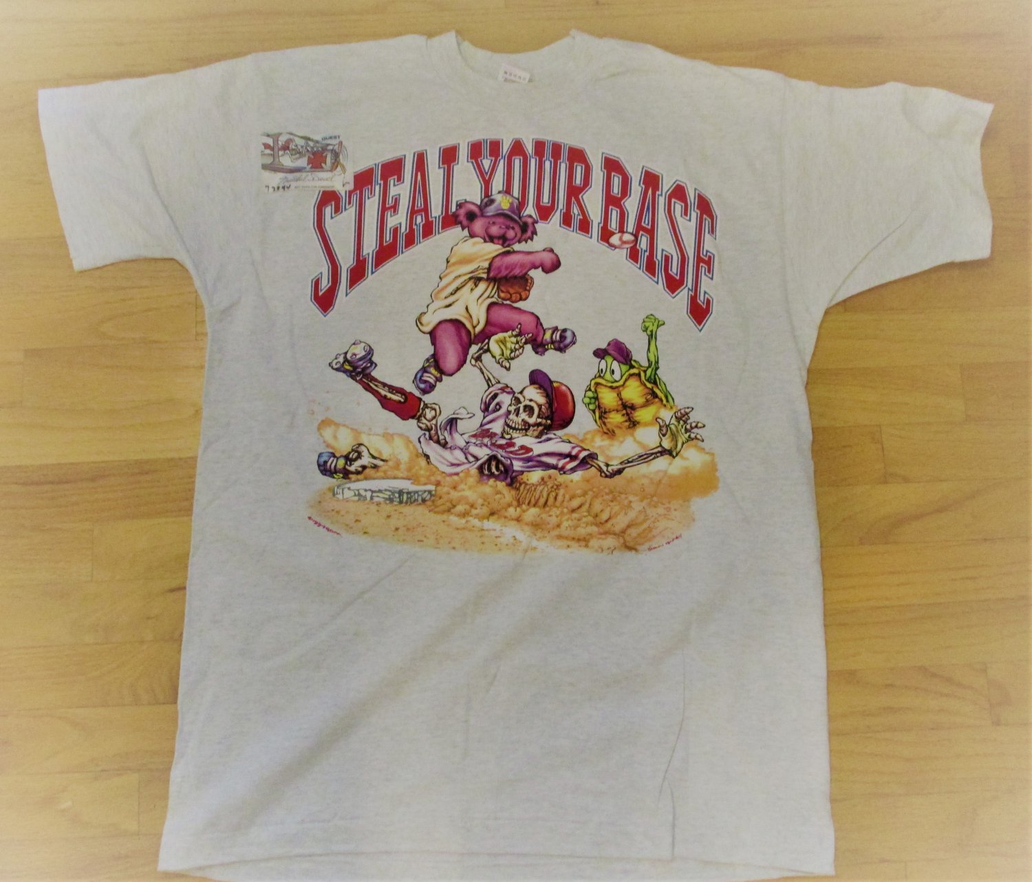 Vintage GRATEFUL DEAD Shirt 1994 Summer Tour Steal Your Base XL Guest Badge